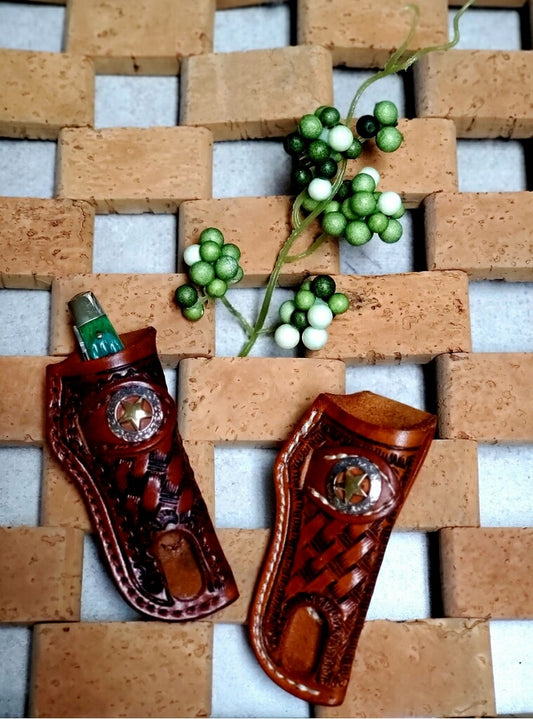 STAR BASKETWEAVE BACK LOOP KNIFE SHEATH