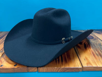 SERRATELLI BLACK FELT HAT 2X