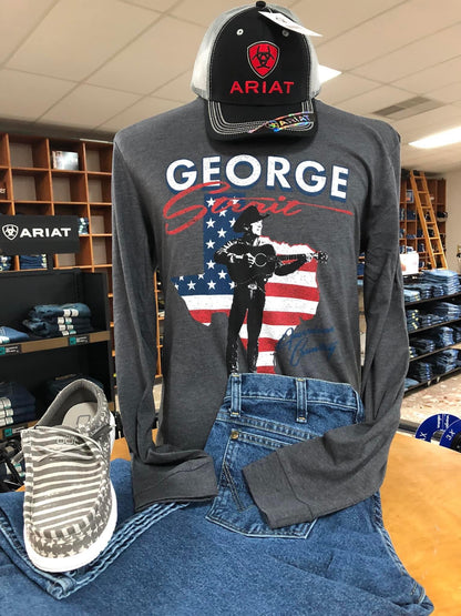 WRANGLER GEORGE STRAIT AMERICAN LONG SLEEVE TEE