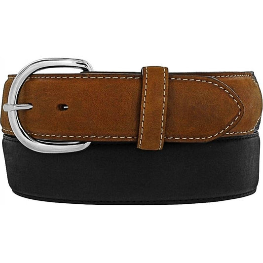JUSTIN MEN'S BLACK/BROWN CLASSIC BELT