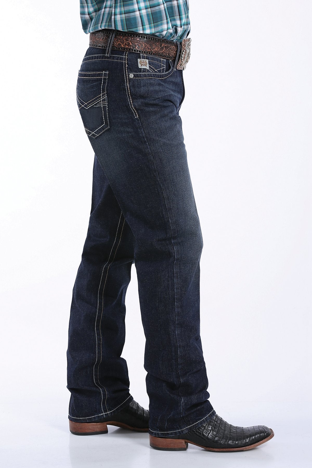 CINCH GRANT RELAXED FIT DARK WASH JEAN