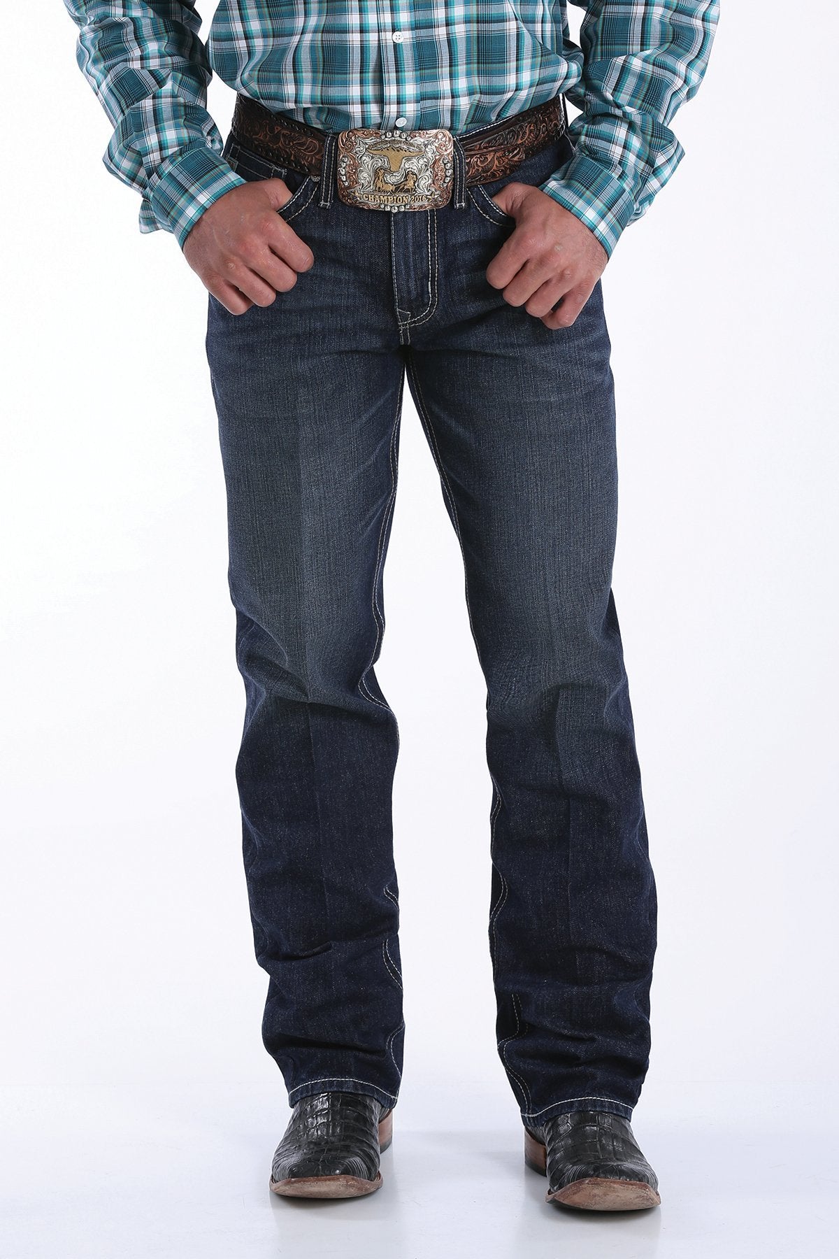 CINCH GRANT RELAXED FIT DARK WASH JEAN