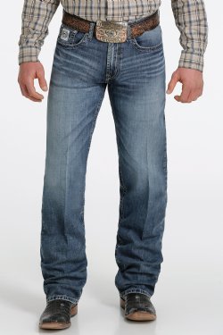 CINCH MEDIUM STONEWASH RELAXED FIT WHITE LABEL JEANS