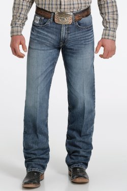 CINCH MEDIUM STONEWASH RELAXED FIT WHITE LABEL JEANS