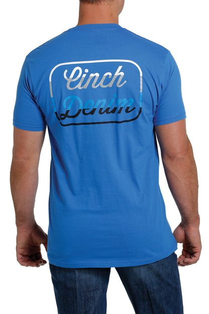CINCH DENIM ROYAL CREW NECK TEE