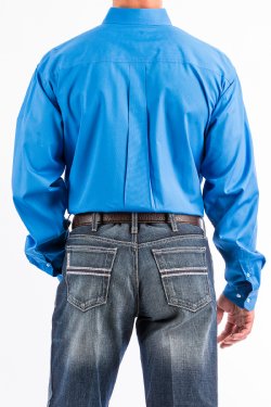 CINCH BLUE SOLID LONG SLEEVE SHIRT