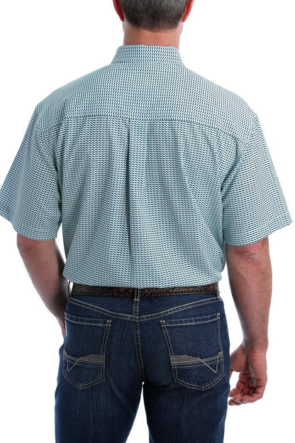 CINCH ARENAFLEX MINT ZIG ZAG BUTTON-DOWN SHIRT