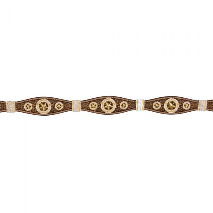 Nocona Men's Brown Basketweave Lone Star Belt