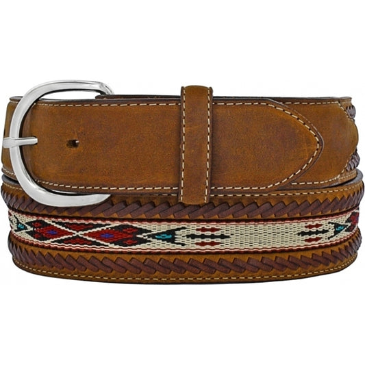 Tony Lama Men's Laced Edge Ribbon Belt