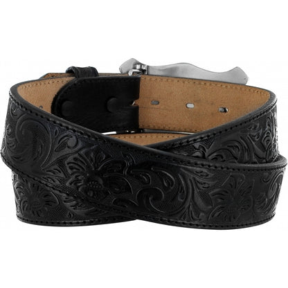 JUSTIN MEN'S CLASSIC LONGHORN BLACK BELT