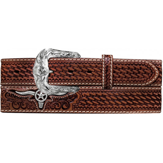 Justin Men's Weaved Trophy Bull Belt