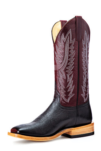 Horse Power Black Smooth Quill Ostrich Boot